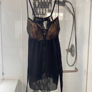 Beautiful Black Cacique Babydoll Lingerie 18/20